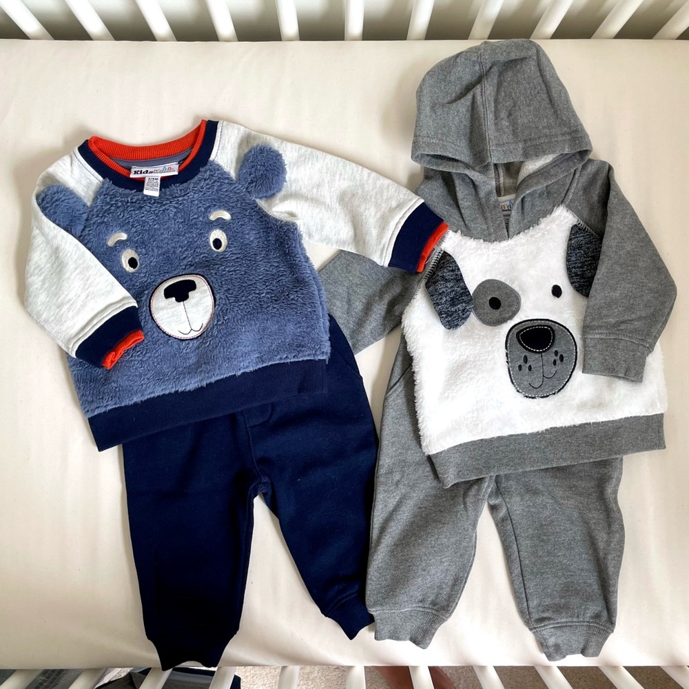 Kids Headquarters Boys Sherpa Sets, 3/6M